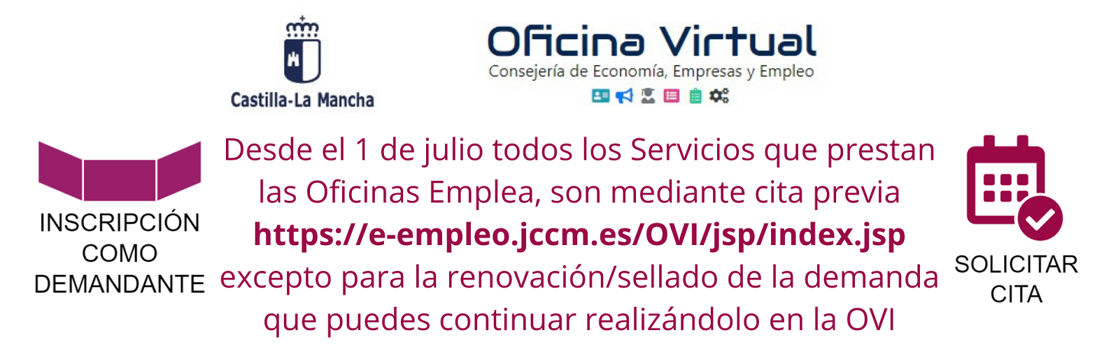Cita previa atención oficinas emplea